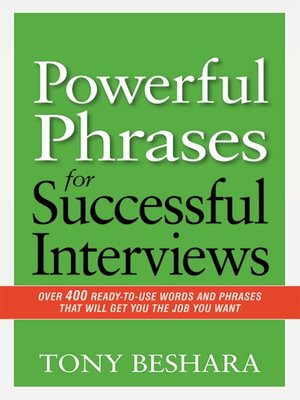 cover image of Powerful Phrases for Successful Interviews